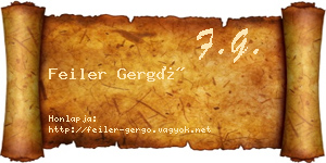 Feiler Gergő névjegykártya